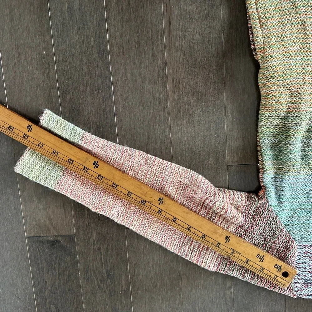 Relais Anthropolgie Colorful Knit Sweater Boho Artistic Rainbow Made in USA XS - Picture 8 of 9